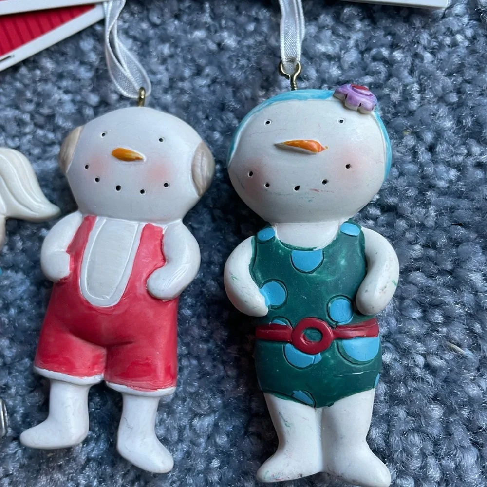 Set of Four Snowman Ornaments